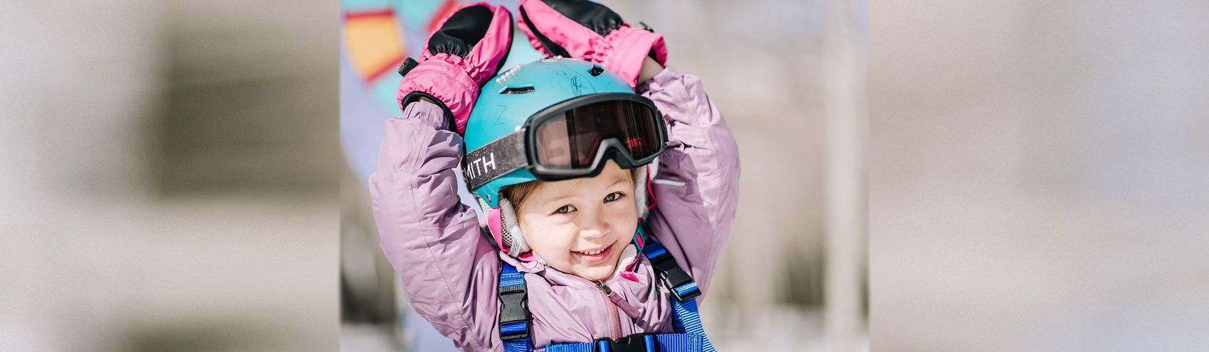 Kid in ski gear